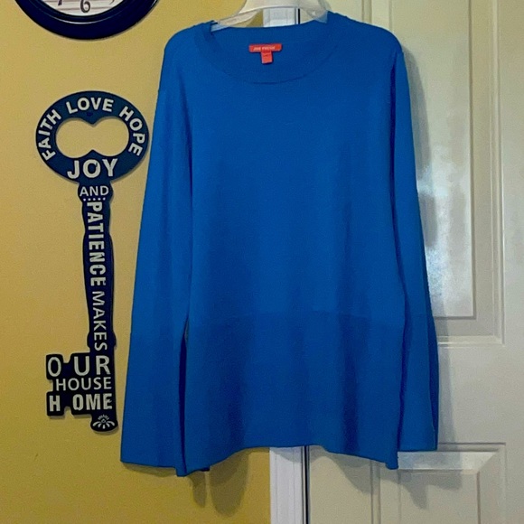 Joe Fresh Blue Bell Sleeve Sweater - Picture 1 of 7
